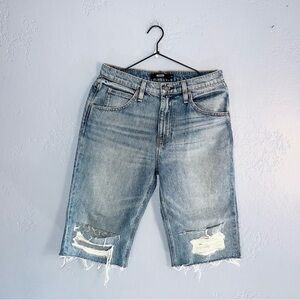 Hudson Sloane Cuff-off Long Denim Shorts Size 26